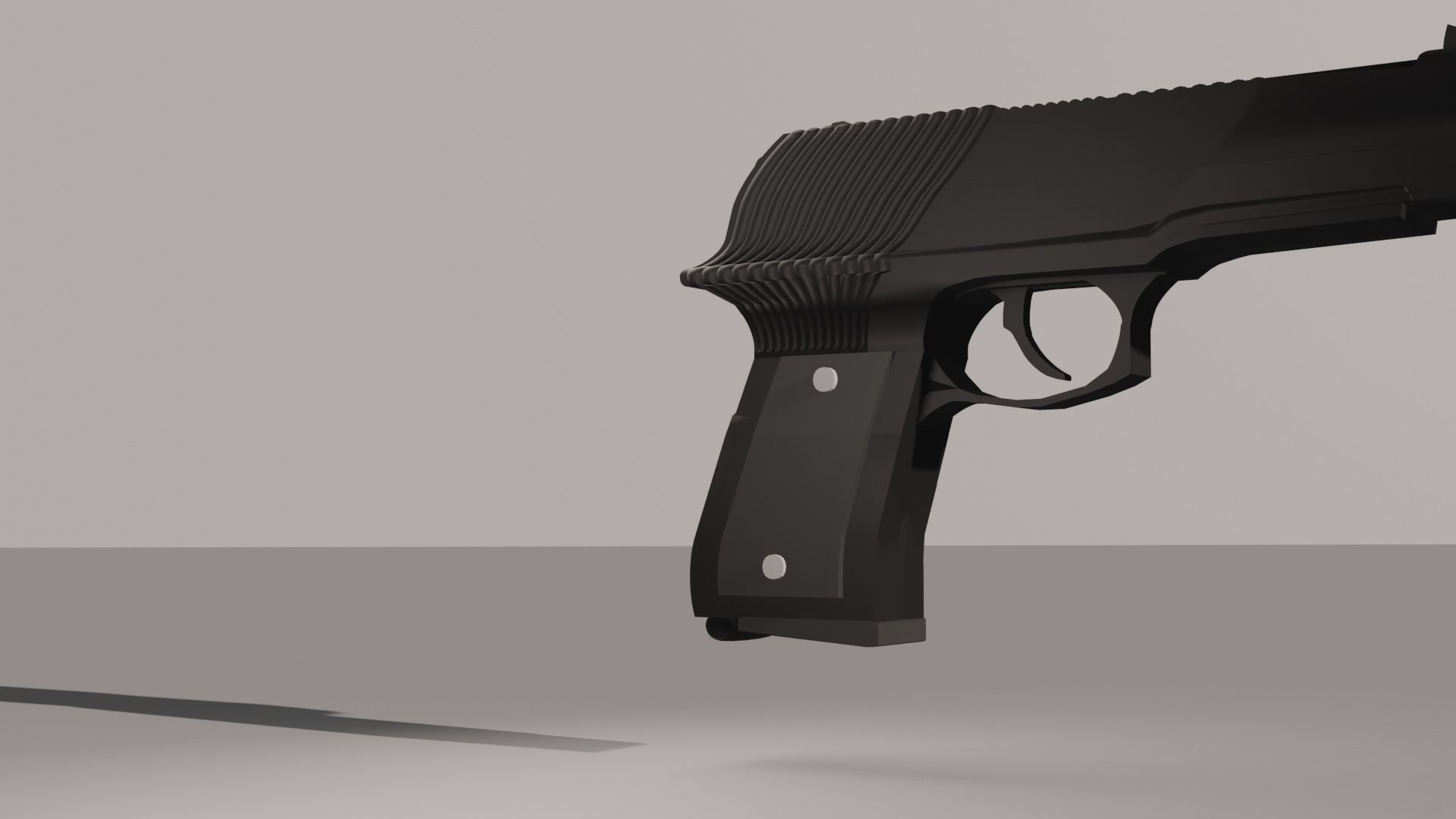 Pistol gun Low-poly 3D model_74