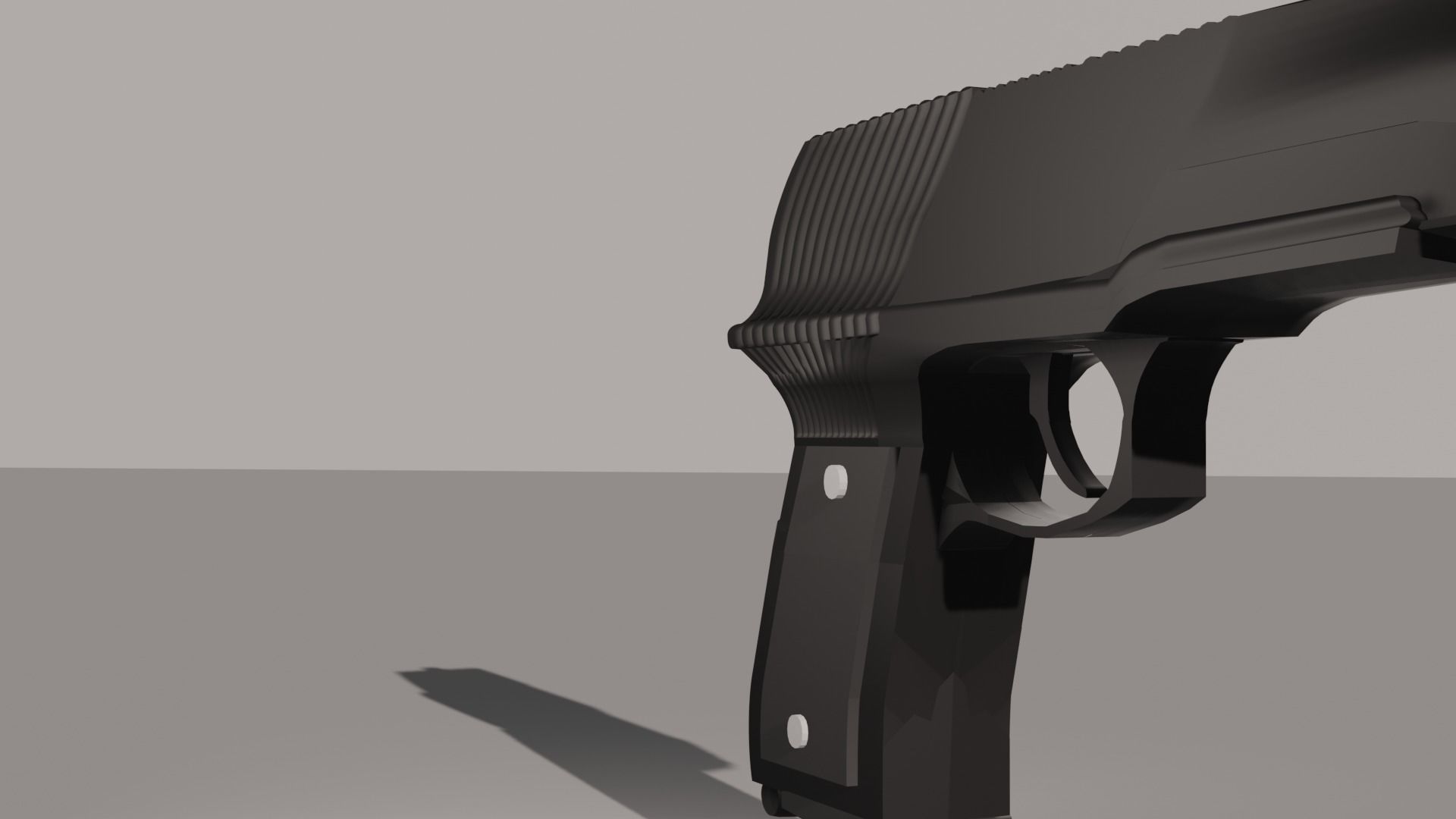 Pistol gun Low-poly 3D model_55