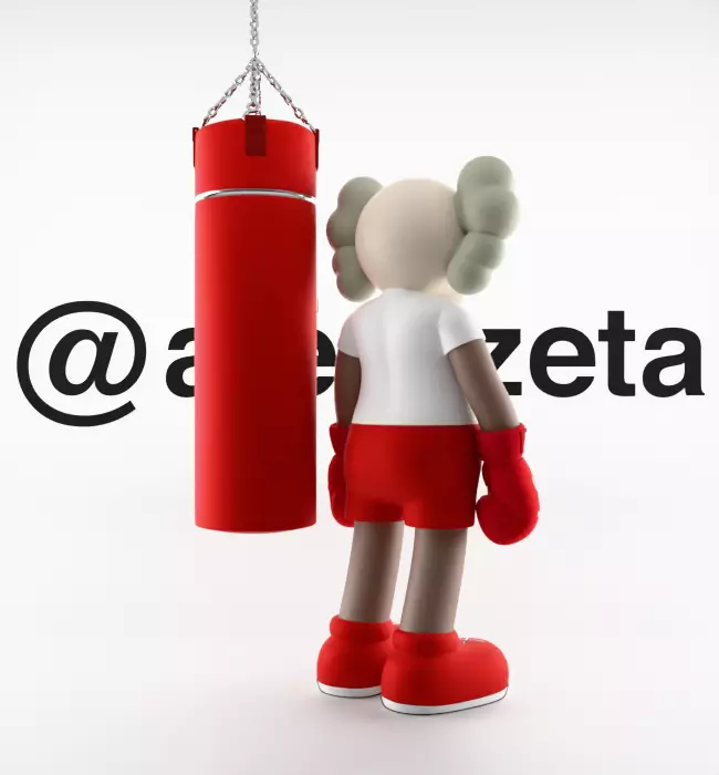 Kaws Box Supreme Textured Low-poly 3D model_23