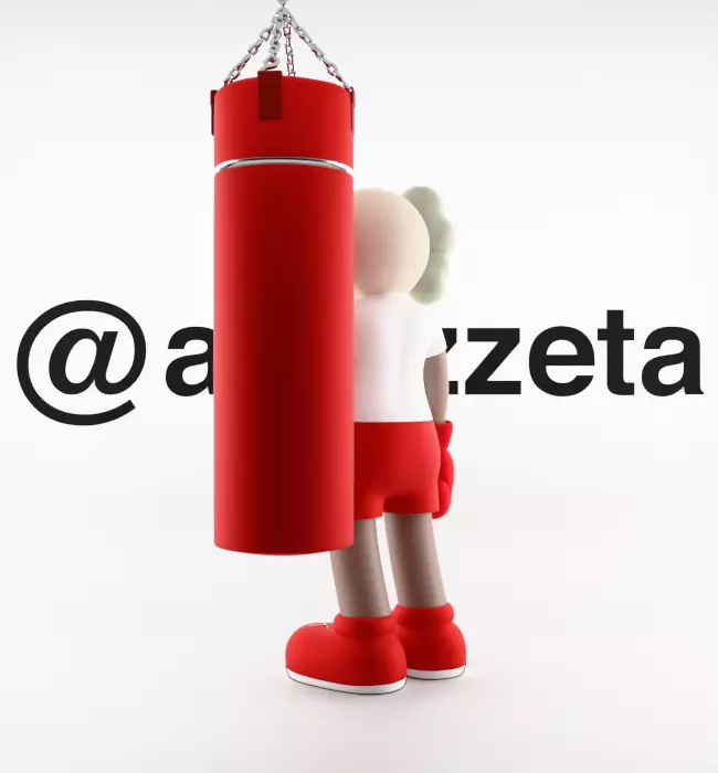 Kaws Box Supreme Textured Low-poly 3D model_15