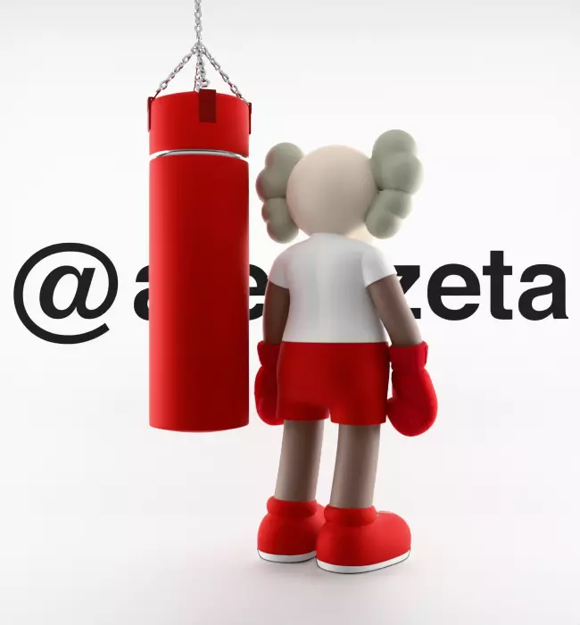 Kaws Box Supreme Textured Low-poly 3D model_22