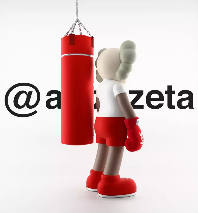 Kaws Box Supreme Textured Low-poly 3D model_25