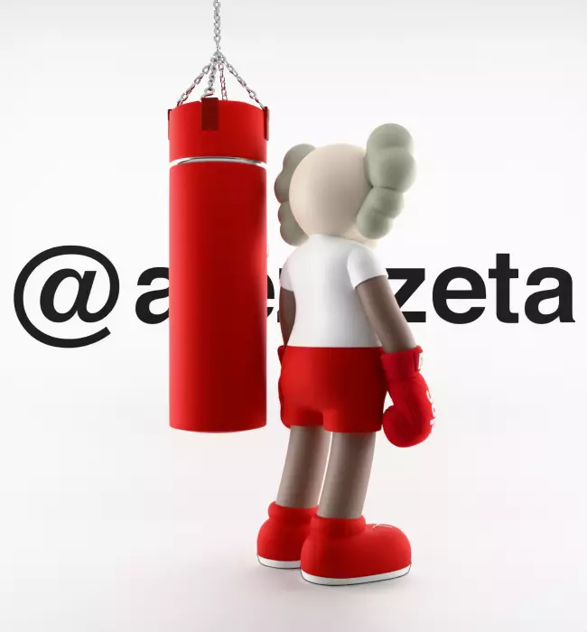 Kaws Box Supreme Textured Low-poly 3D model_24