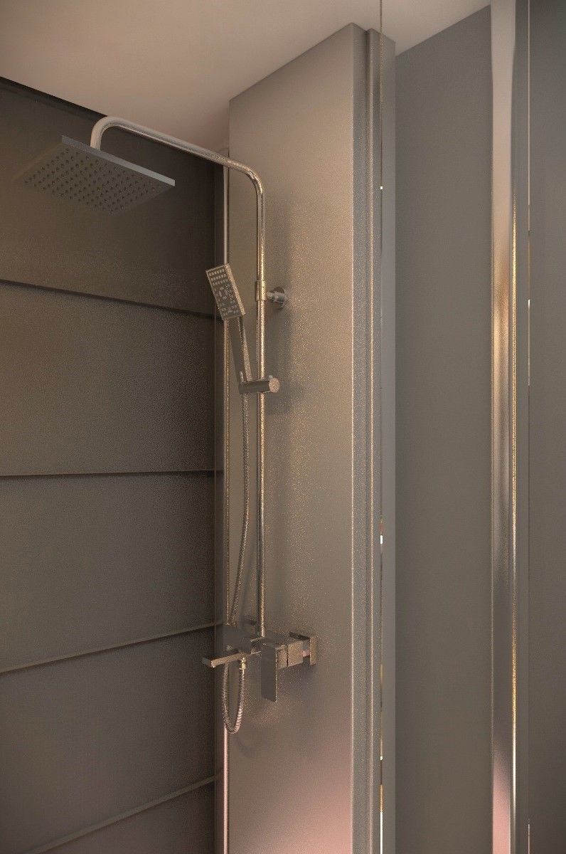 Bathroom modern with wooden flooring 3D model_8