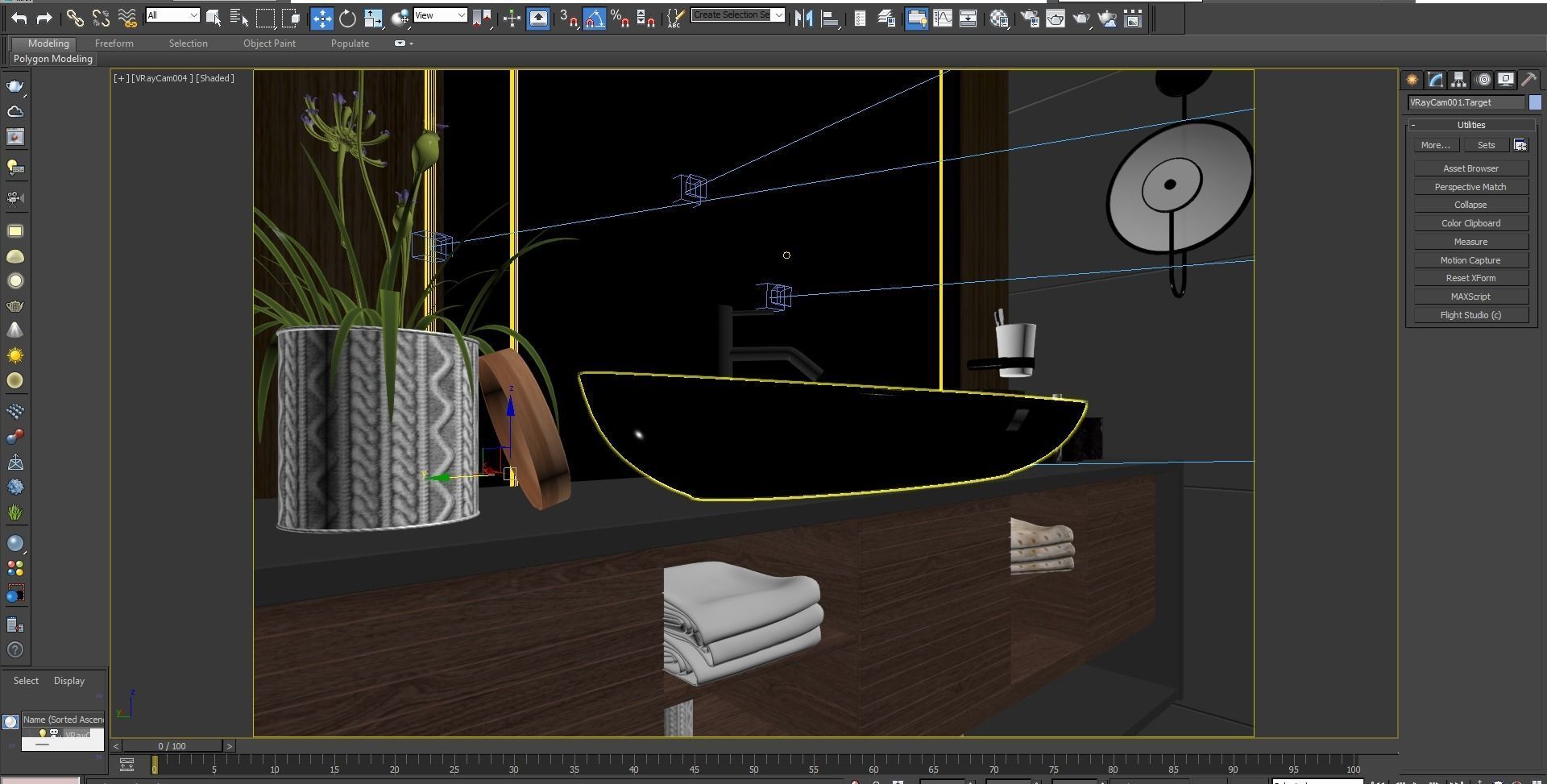 Bathroom modern with wooden flooring 3D model_11