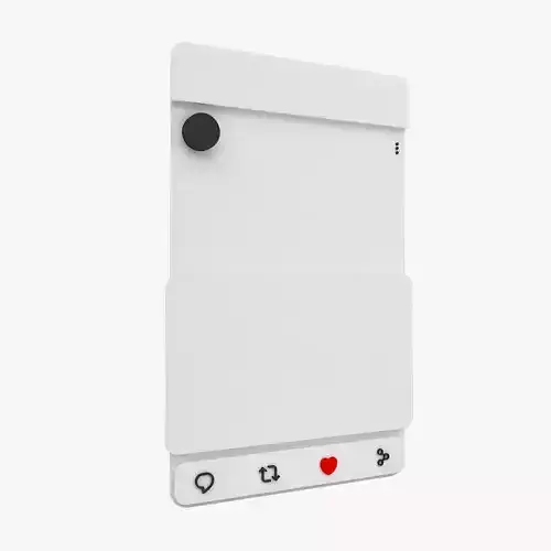 Twitter device with buttons 3D model