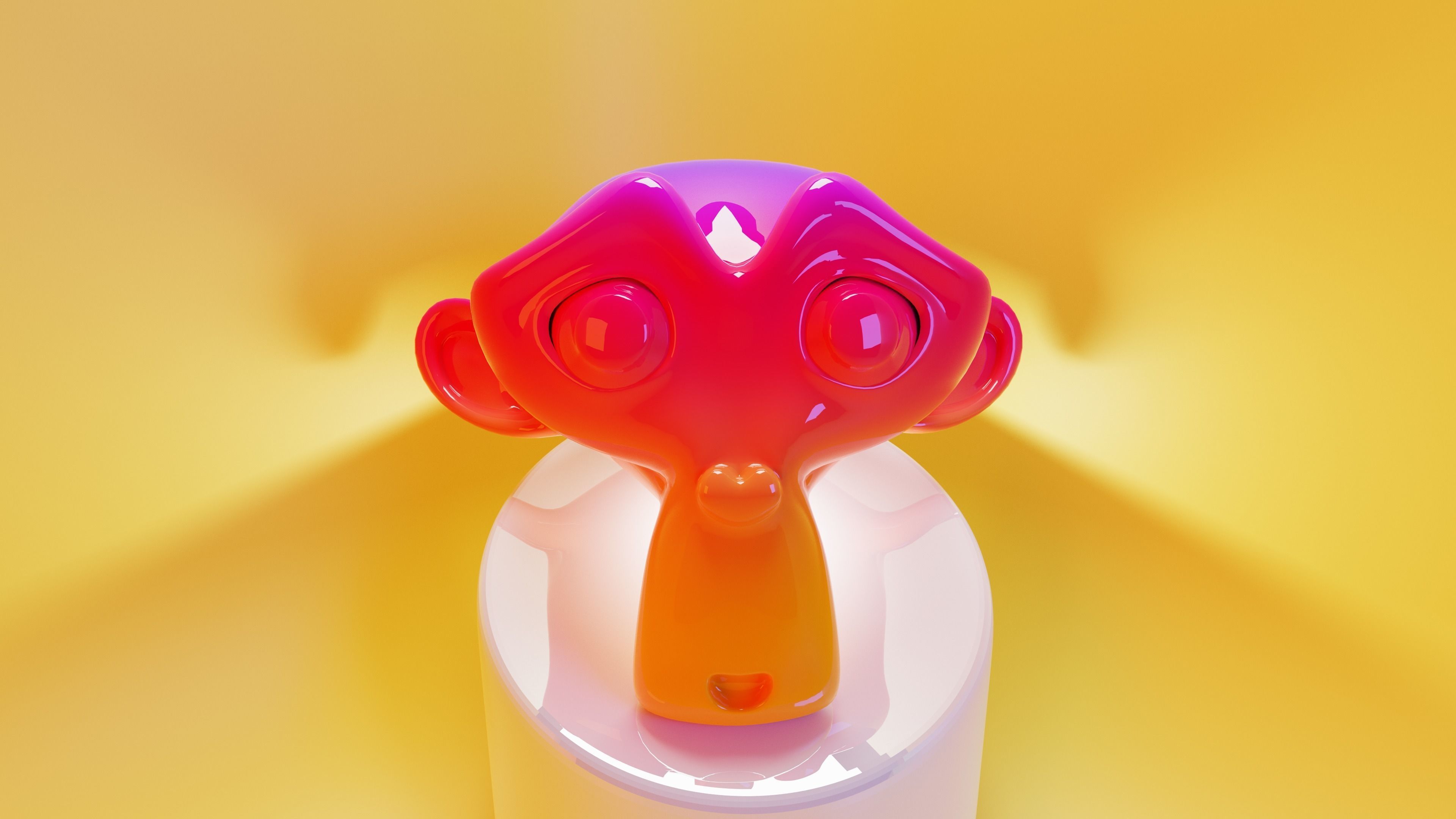 Monkey color 3D model_1