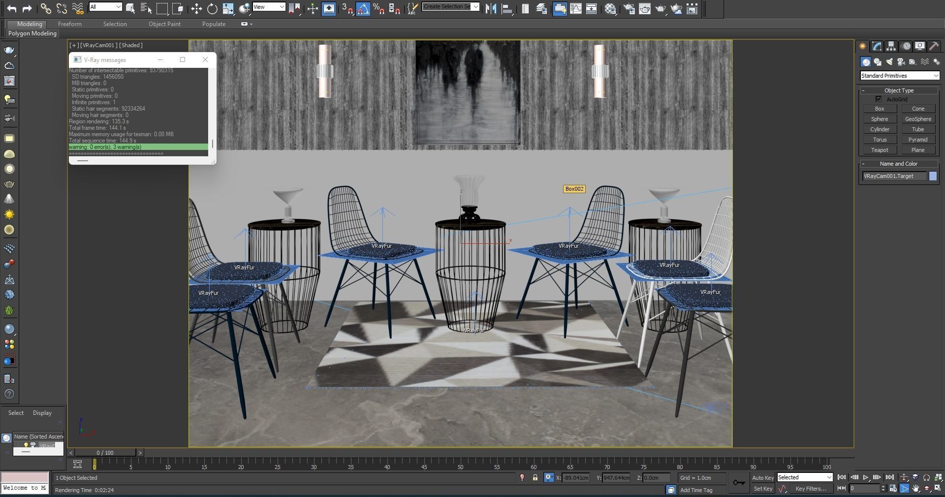 chair modern living room with two chairs and rug 3D model_7