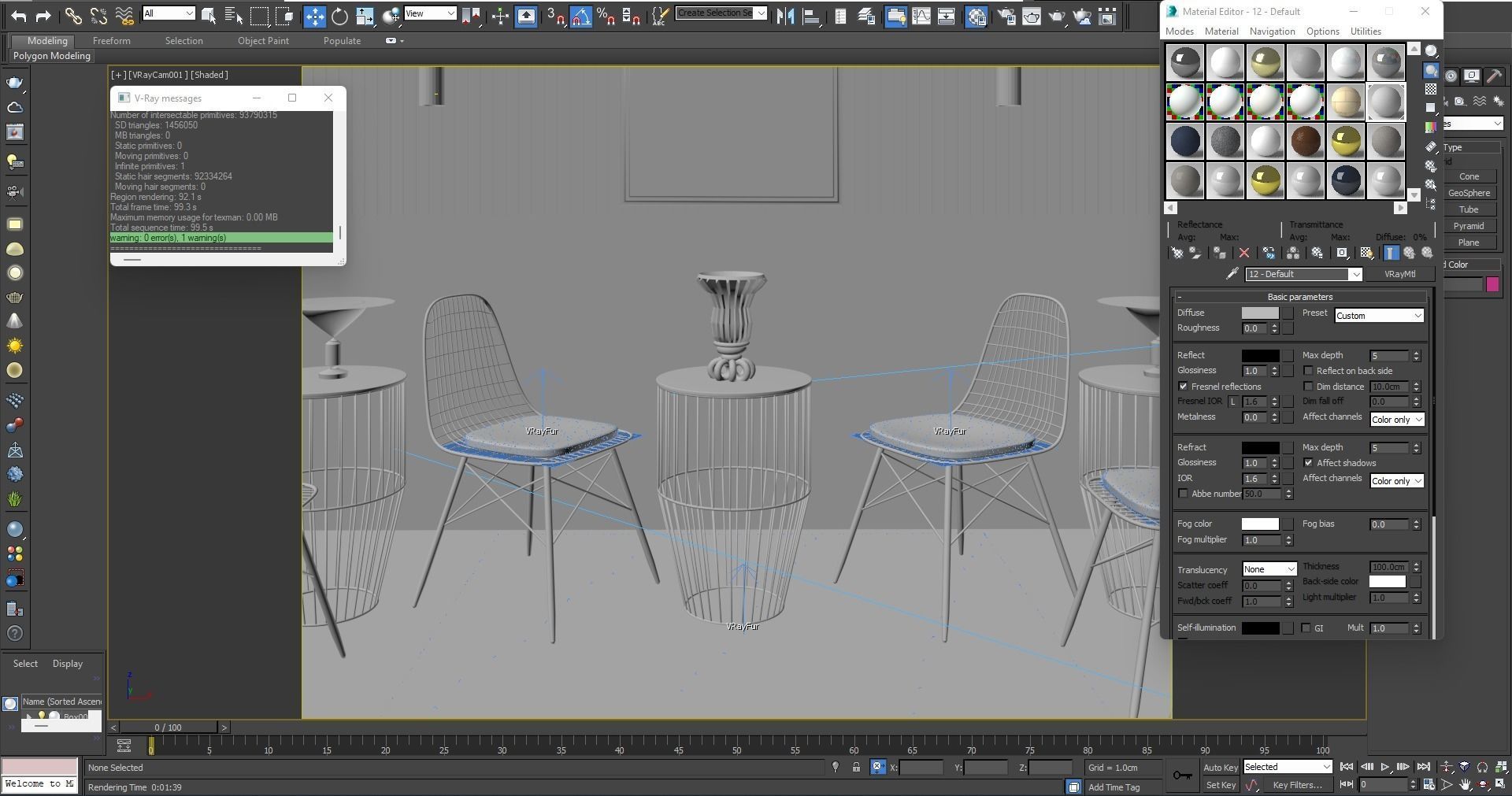 chair modern living room with two chairs and rug 3D model_5