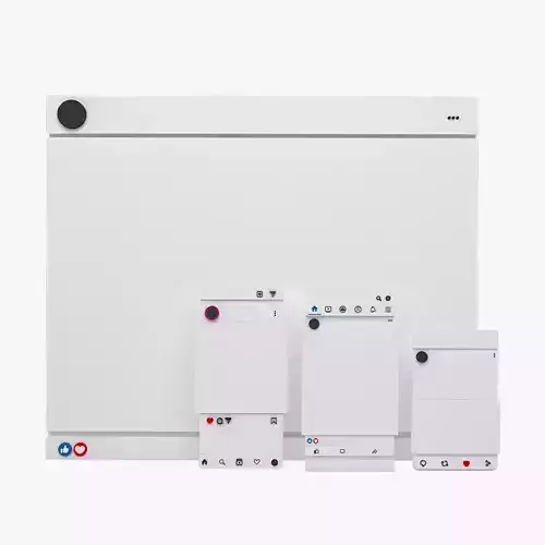 Social Media Posts 3D model