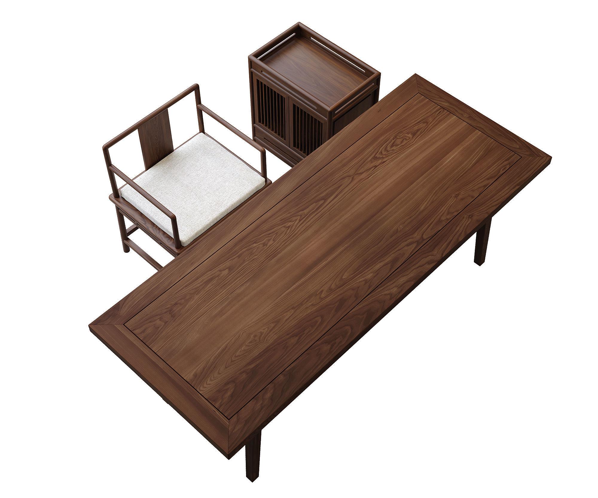 Chinese Dining Set 455 3D model_3