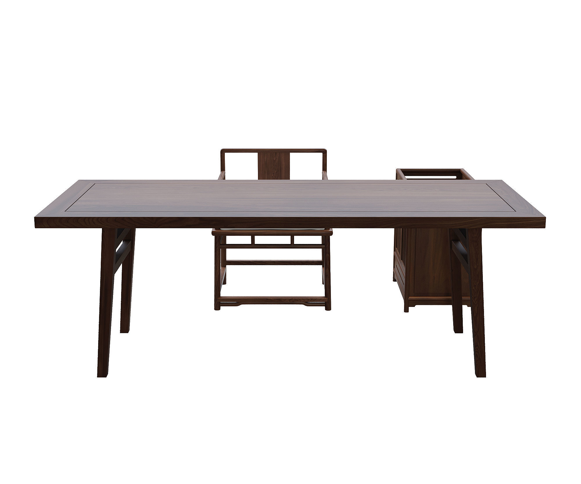 Chinese Dining Set 455 3D model_1
