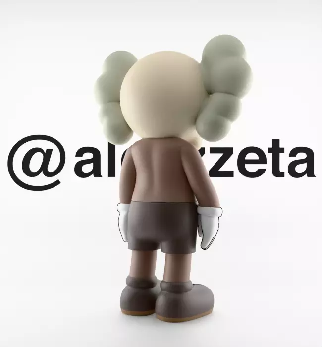 Kaws Chibi Companion Textured Low-poly 3D model_22