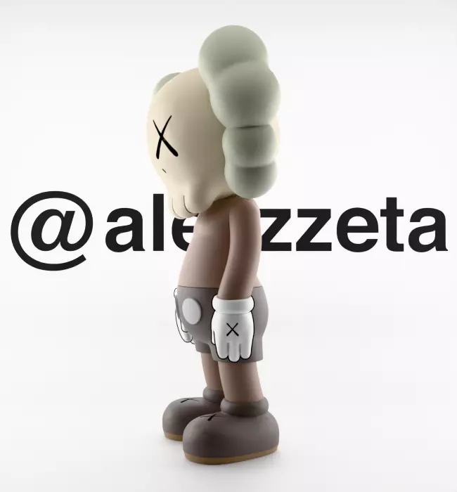 Kaws Chibi Companion Textured Low-poly 3D model_8
