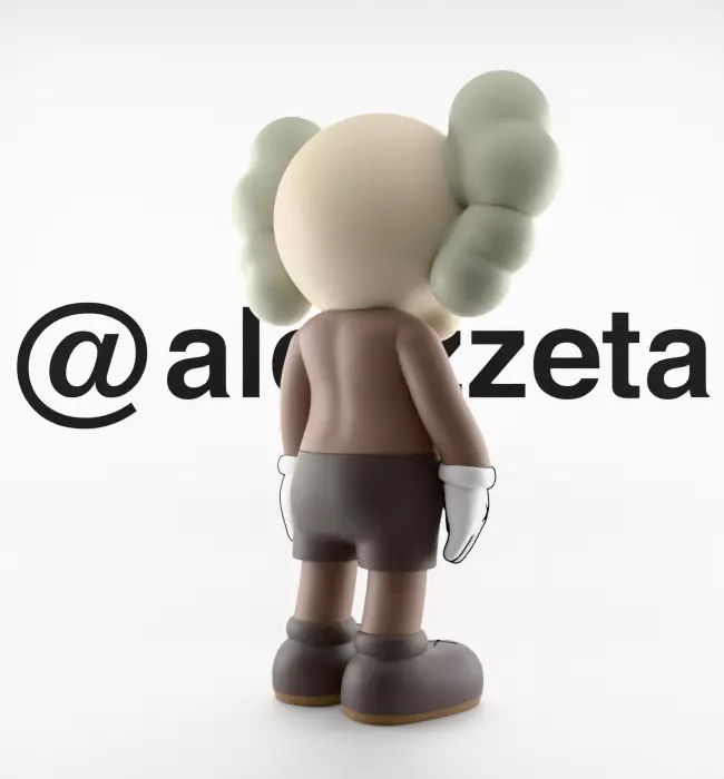 Kaws Chibi Companion Textured Low-poly 3D model_23