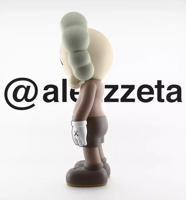 Kaws Chibi Companion Textured Low-poly 3D model_11