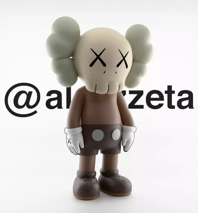 Kaws Chibi Companion Textured Low-poly 3D model_35