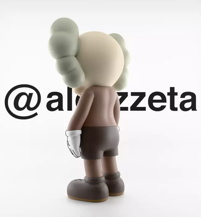 Kaws Chibi Companion Textured Low-poly 3D model_14
