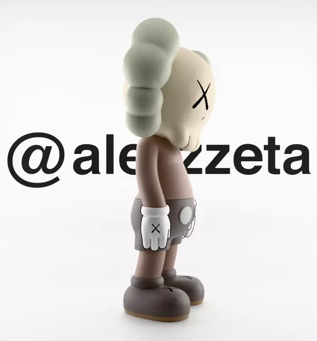 Kaws Chibi Companion Textured Low-poly 3D model_30