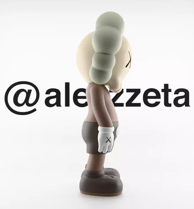 Kaws Chibi Companion Textured Low-poly 3D model_28