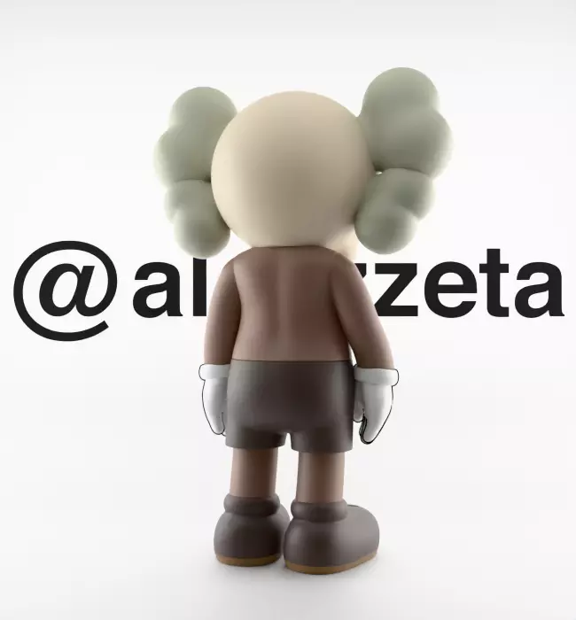 Kaws Chibi Companion Textured Low-poly 3D model_21