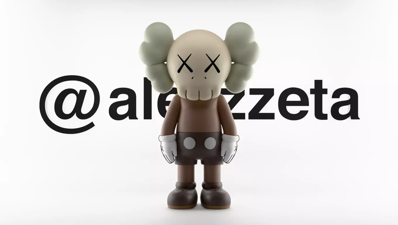 Kaws Chibi Companion Textured Low-poly 3D model_0
