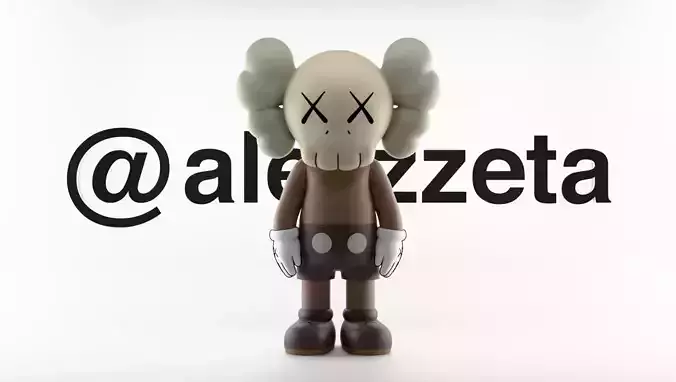 Kaws Chibi Companion Textured Low-poly 3D model