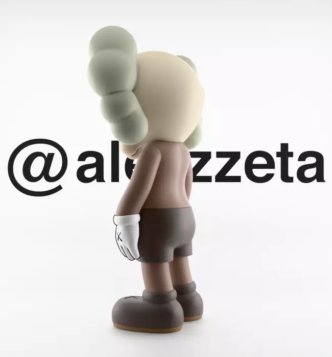 Kaws Chibi Companion Textured Low-poly 3D model_13