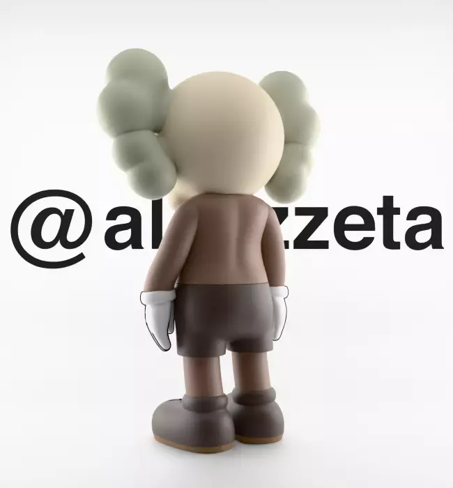 Kaws Chibi Companion Textured Low-poly 3D model_16