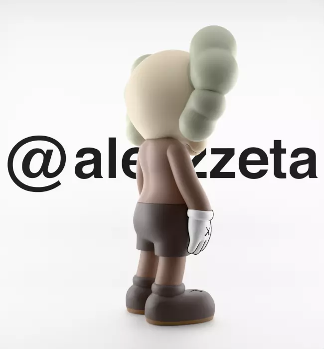 Kaws Chibi Companion Textured Low-poly 3D model_25