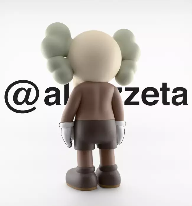 Kaws Chibi Companion Textured Low-poly 3D model_17