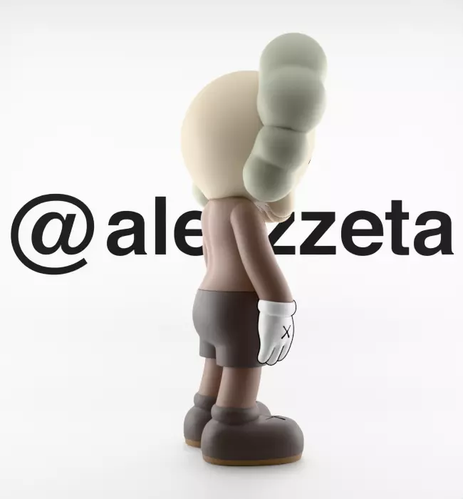 Kaws Chibi Companion Textured Low-poly 3D model_26