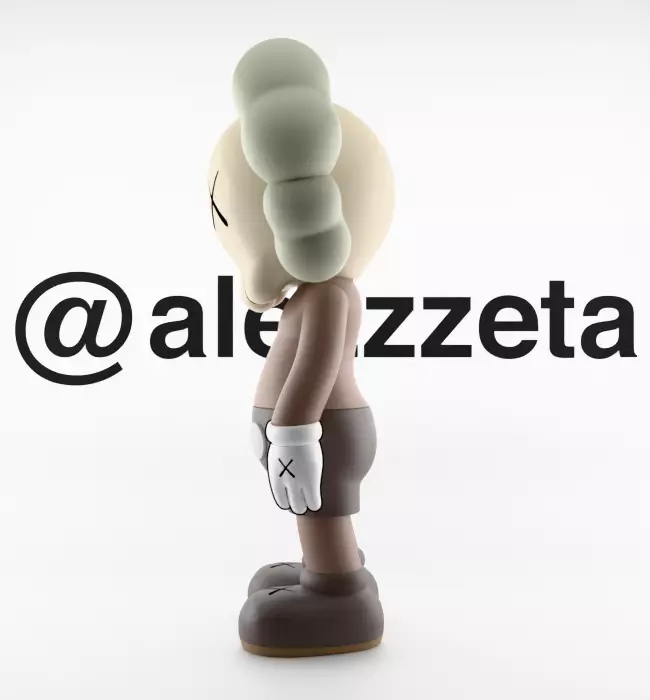 Kaws Chibi Companion Textured Low-poly 3D model_10