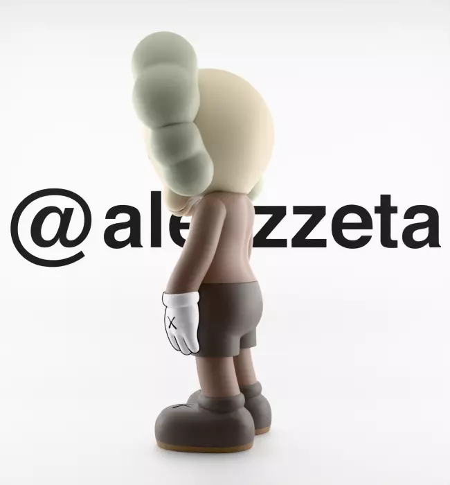 Kaws Chibi Companion Textured Low-poly 3D model_12