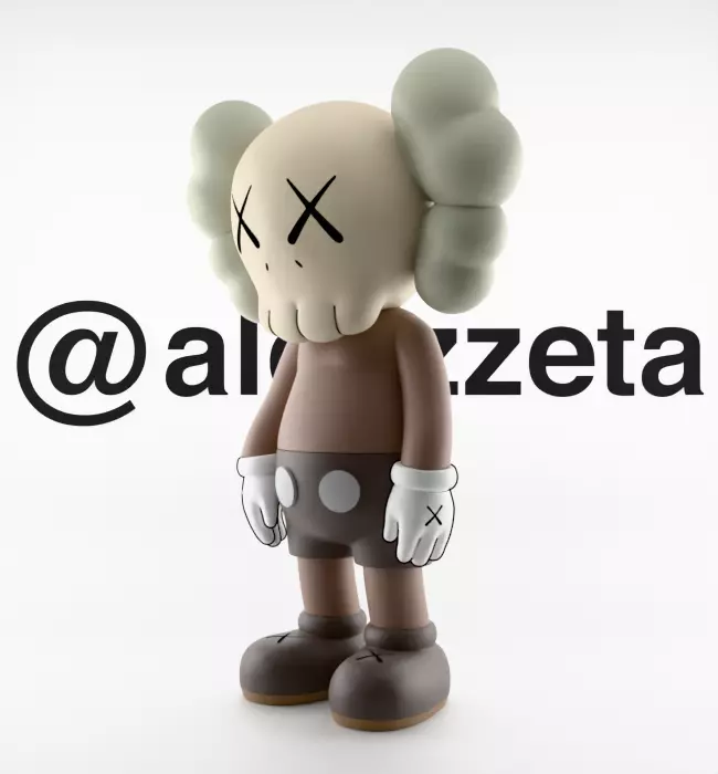 Kaws Chibi Companion Textured Low-poly 3D model_5