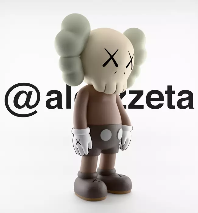 Kaws Chibi Companion Textured Low-poly 3D model_33