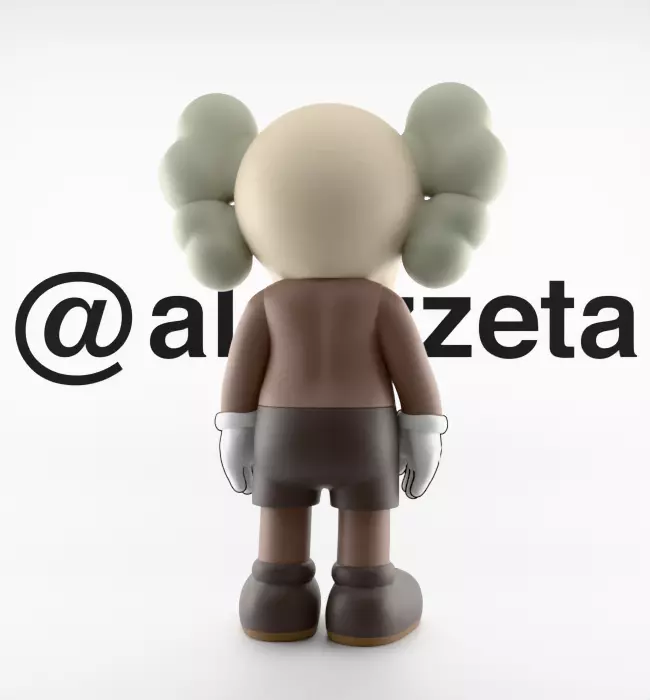 Kaws Chibi Companion Textured Low-poly 3D model_20
