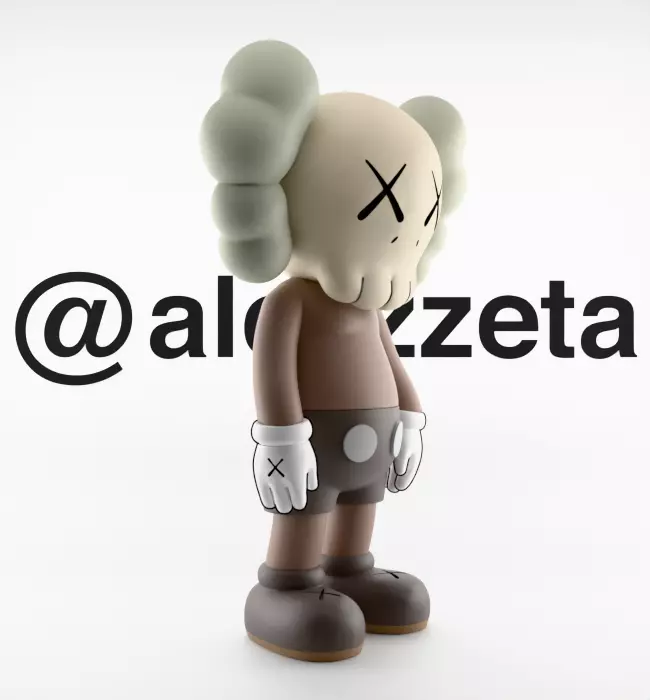 Kaws Chibi Companion Textured Low-poly 3D model_32