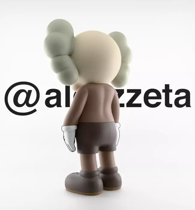 Kaws Chibi Companion Textured Low-poly 3D model_15