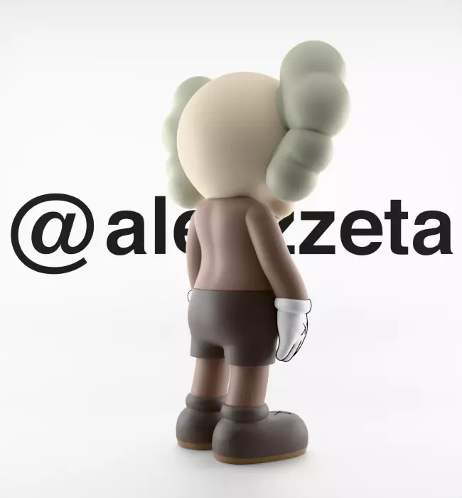 Kaws Chibi Companion Textured Low-poly 3D model_24