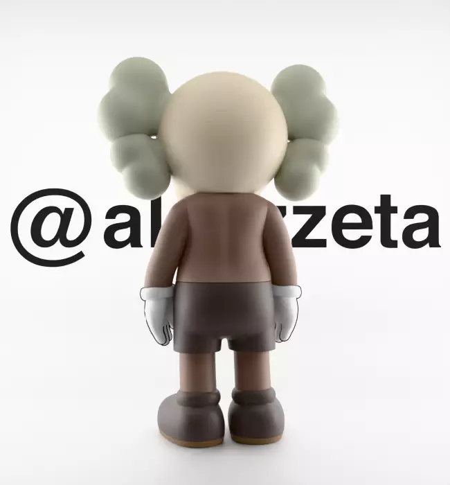 Kaws Chibi Companion Textured Low-poly 3D model_18