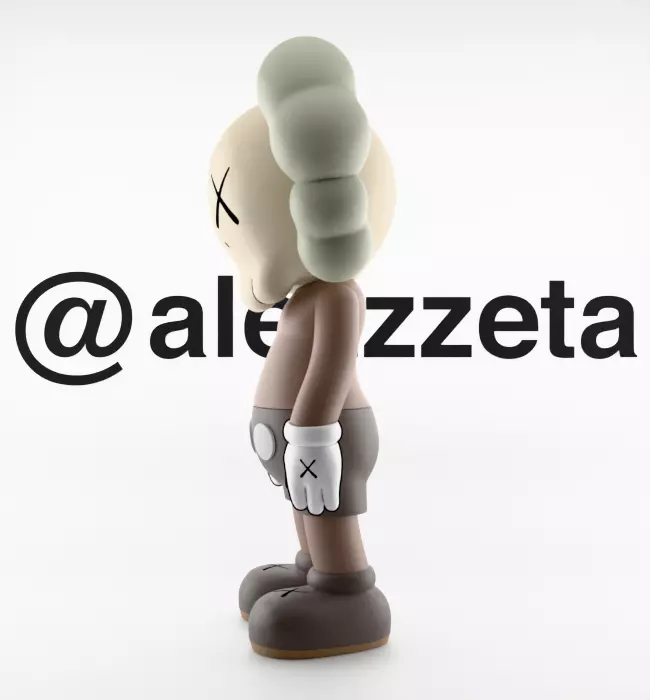 Kaws Chibi Companion Textured Low-poly 3D model_9