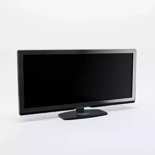 Black Flat Panel Television 3D model