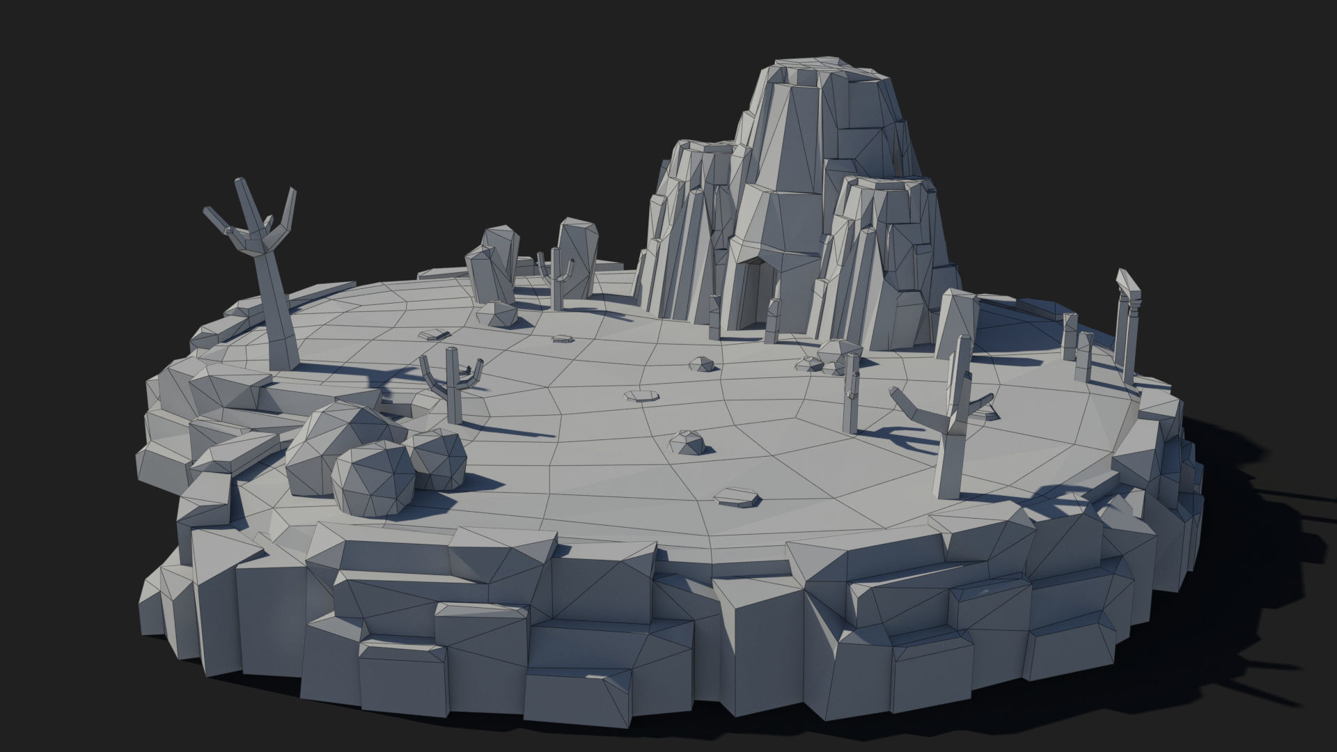 Island cartoon x7 Low-poly 3D model_7