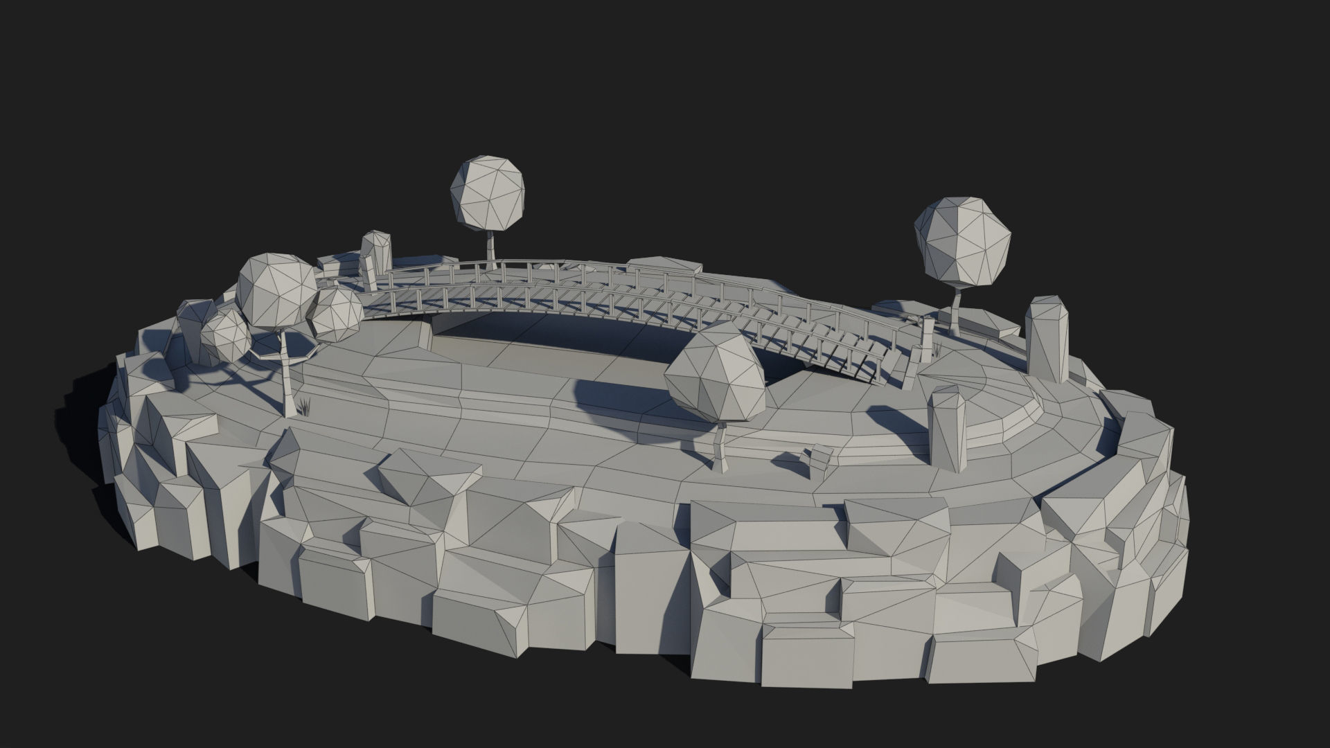 Island cartoon x9 Low-poly 3D model_5