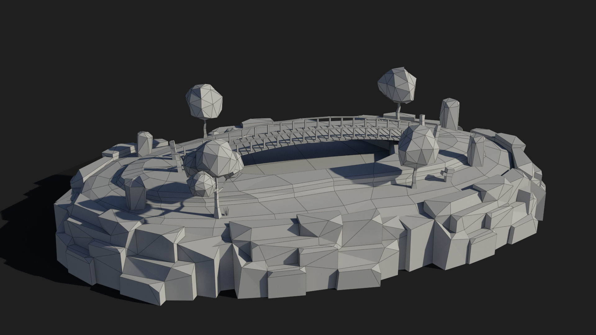 Island cartoon x9 Low-poly 3D model_4