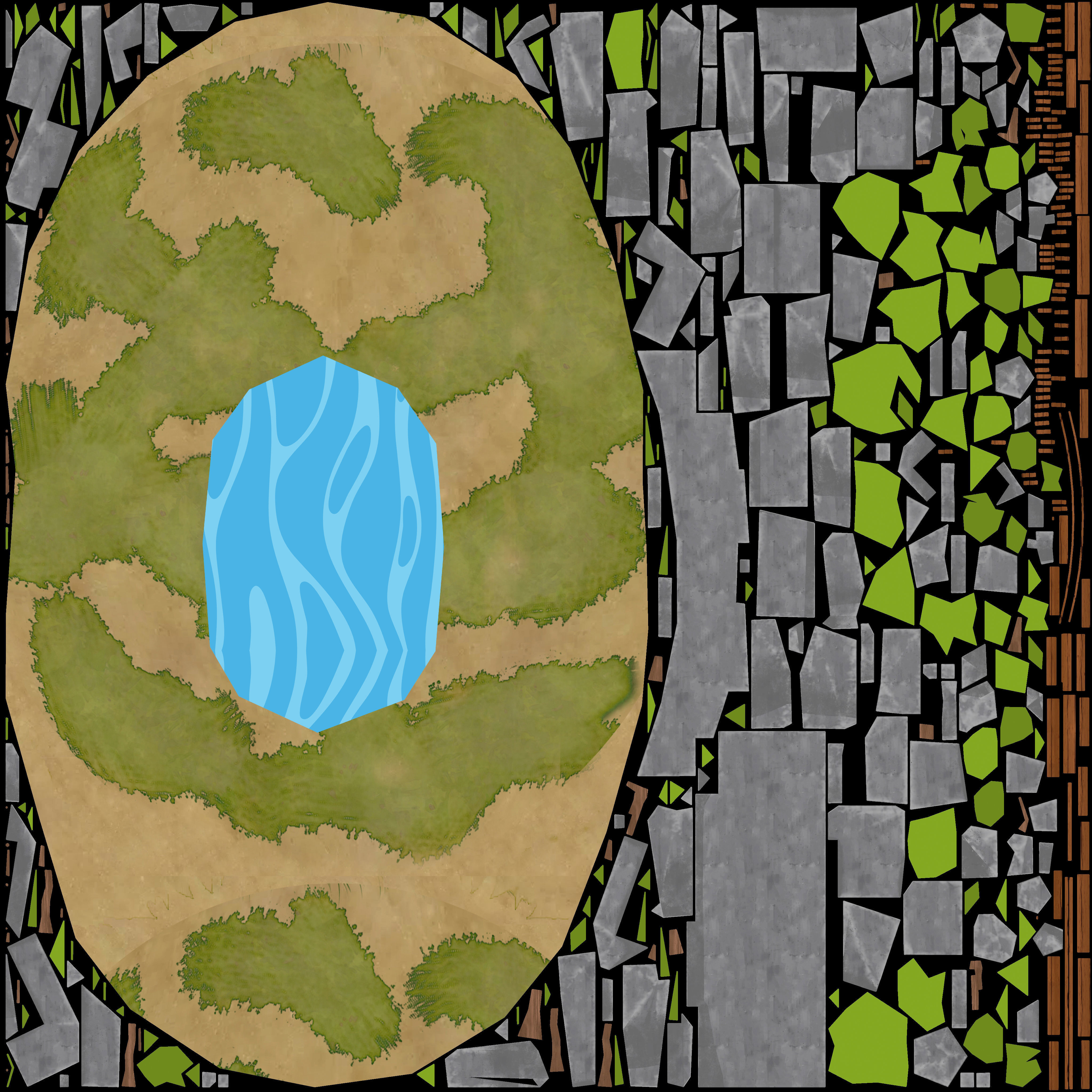 Island cartoon x9 Low-poly 3D model_7