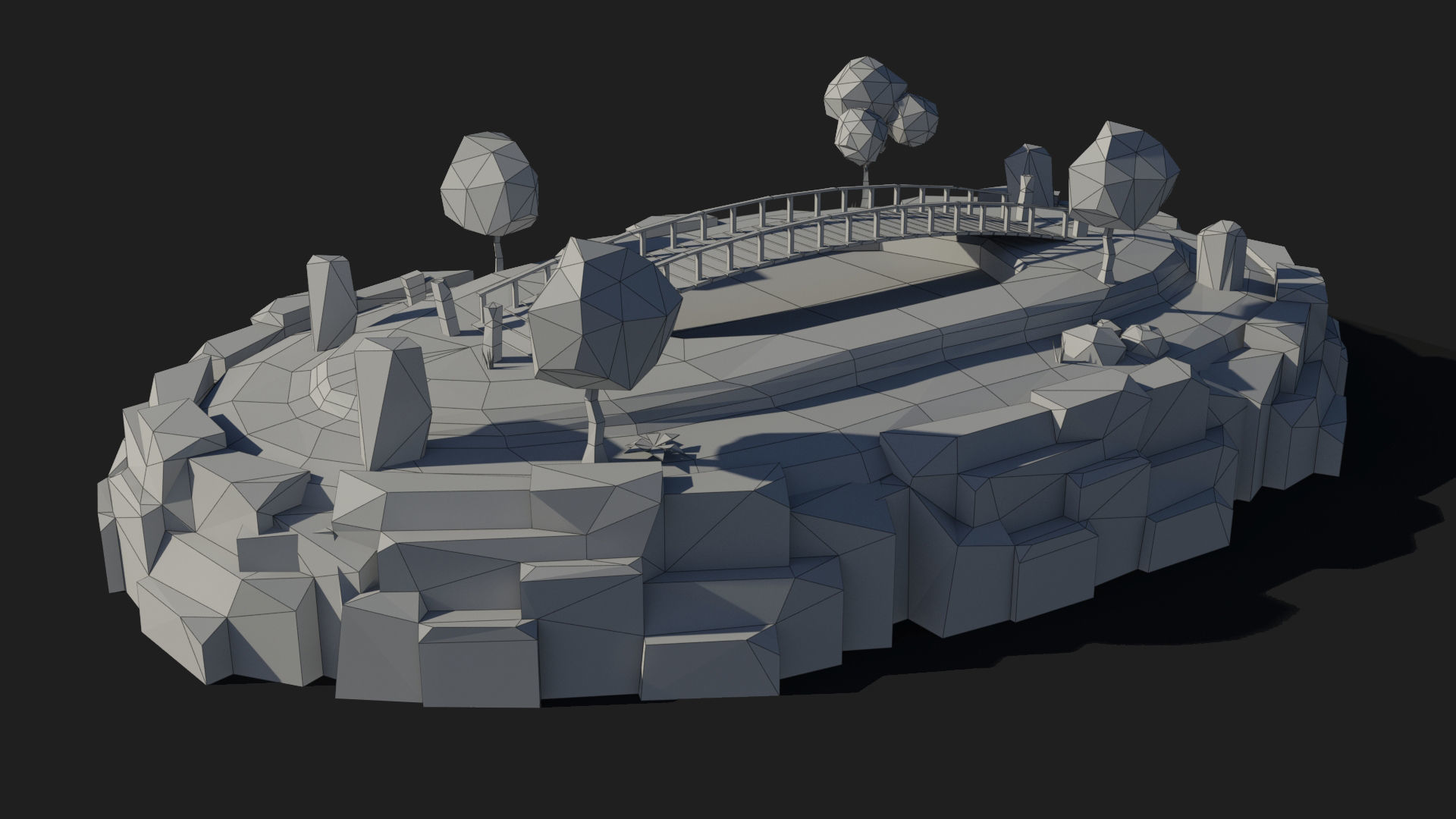 Island cartoon x9 Low-poly 3D model_6