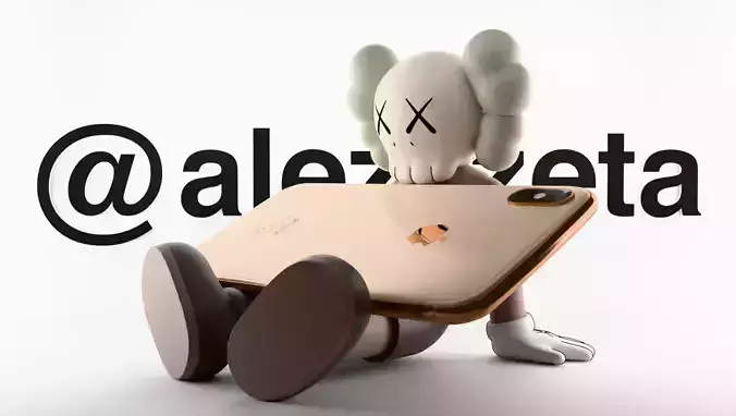 Kaws Holder Holiday Taipei - Cellphone Stand for Print 3D print model
