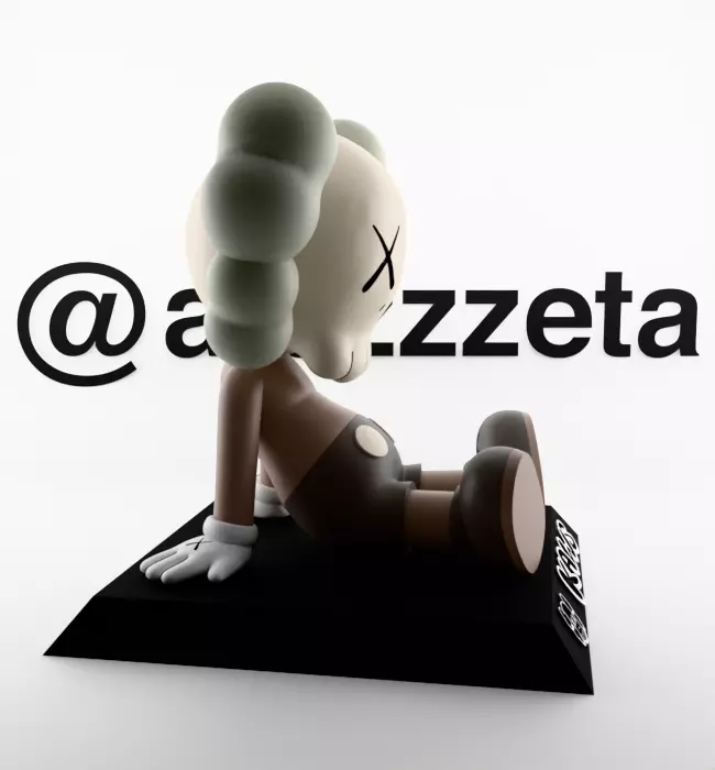 Kaws Holiday Taipei Chibi Textured Low-poly 3D model_29